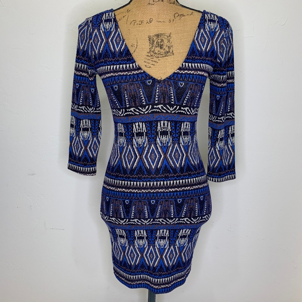 Millibon Blue Sparkle Shirt Dress